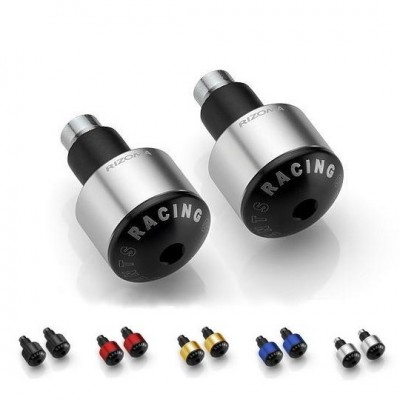 Válcové koncovky/závaží řídítek RIZOMA MA506U 13–18mm dvoubarevné modré (sada 2ks)